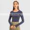 Hot Sale Fashion Activewear  Women Custom Logo Long Sleeve Sports Top Fitness Workout Gym Wear Sports Yoga Crop Top