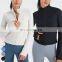 Breathable Running Workout Coat High Elastic Thumb Holes Gym Fitness Sports Jacket Women Clothing Long Sleeve Zipper Yoga Jacket
