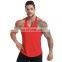 Solid Color Cotton Singlet Racer Back Comfortable Workout Running Tank Top Outdoor Sports Training Fitness Wear Clothes For Men