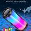 RGB led Lighted Bluetooth Wireless Dj Party Smart Portable Gaming outdoor stereo mini bluetooth speaker