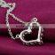Costume lovers jewelry 925 Sterling Silver heart necklace channel fashion jewelry necklace for wholesale