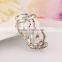 Full cyrstal elastic movable joint finger ring