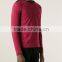 Dark red boat neck t-shirts for man long sleeve tshirt in china