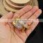 JF6887 Hot sale gold plated druzy citrine quartz cylinder column pendants with gold cap and bail