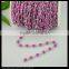 LFD-0024C ~ Wholesale Purple Rosary Style Chains 6MM Wire Wrapped Beaded Chain Jewelry Making
