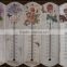 household wooden indoor thermometer w/ printed flower red kerosene filled and cheap price accurate temperature design option