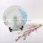 Advertising gift tempered unbreakable circle glass christmas fruit plate