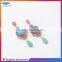 Multicolor fashion women's crystal and alloy long drop earrings