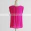 Best quality customized 100% polyester women no sleeve t-shirt top
