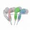 2015 new brand flat cable earphone colorful earphone with mic for mobile phone