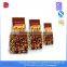 Customized ldpe stand up zip lock plastic carry jute coffee beans bag