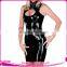 Black Sexy Faux Cheap Leather Bodycon Dresses Party