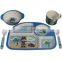New Style Eco-friendly Bamboo Fiber Kids Dinnerware Set