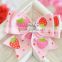 Strawberry Printed Grosgrain Ribbon Bow,Kids Small Bow,Pinwheel Bows