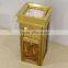 High quality decorated hotel metal dustbin