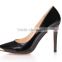 Fashion black offices stylish mature high heel shoes ladies footwear china