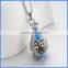 Wholesale Water Drop Rhinestone Pave Enamel Metal Hollow Cage Chime Box Pendant Pregnancy Necklaces BAC-M042