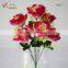 6 heads double color artificial rose flower