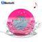 Waterproof Mini Bluetooth Speaker With Suction Cup Rose Red