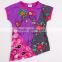 (K3748 )Nova kids new fashion child t shirts baby girls printed and beaded t shirts clothing wholesale