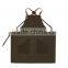 Custom high quality canvas apron leather trim