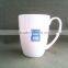 Promotional ceramic coffee mugs with custom logo by decal