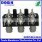 Six in two rows with black housing BNC jack connector