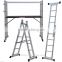 2.6M/3.6M/4.7M smart folding aluminium step ladder with EN131-1/-2/-3/-4 GS approval