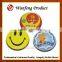 free design and manufacturing export round metal smile botton badge with pin