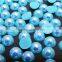 best selling fancy blue AB color plastic half pearl beads for docaration