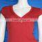 Crocheted neck new design knitted blouse ladies