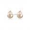 Finest Alloy Gold Rose Gold Silver Plated Crystal Teardrop Stud Earring For Women