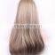 Heat Resistant Wig Natural Long Straight Neat Bang Synthetic Fiber Front Wigs N516