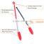 Red Silicone Laser Logo Handle Stainless Steel 430 BBQ tong