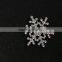 Snow Shaped Rhinestone Buckles Christmas Silver Hanging Decorative Snowflakes Brooch