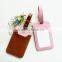 Hot export high quality leather material id card luggage tag
