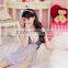 LG1080 blue sexy babydoll lingerie sleepwear lace dress