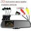 3.5inch dimming rearview mirror with camera parking sensor compass