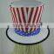 Alternation Red and White Stripe Tall Hat Perform Cap Halloween Prop