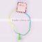 Girl's Colorful Beautiful Nylon Rope Choker Necklace with Charms
