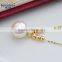 Akoya AAA Round 18k Gold White Pearl Pendant Natural Pearl Pendant Necklace