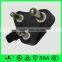 Hot sale transparent 3 pin power plug India 6A 250V electric cord plug