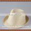 Fashionable Orange Beige Brown Paper Made Fedora Hat