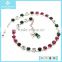 Top Selling 2015 Latest Design Beaded Necklace with Rainbow Colors Austria Crystals