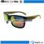 Colorful bamboo&wooden temple PC or nylon frame handmade wooden sunglasses with spring hinge