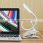 Rechargeable Dimmable Touch Sensor Clip On Desk Lamp LED Book Reading Light