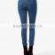 High Waist women Denim jeans Tube Pants in Grey (LOTX196)