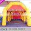 Hot resist waterproof material efficient yellow inflatable wedding tents for sale
