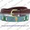 Beijing opera facial masks on needlepoint belts for adults