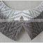 Fashion white velvet fabric collar, rhinestone iron on collar for winter clothing